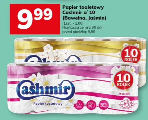 Papier toaletowy Cashmir n. 10 (Bawełna, Jaśmin) promocja w Hitpol