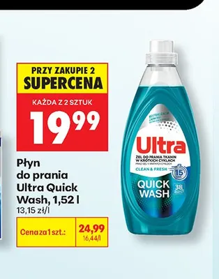 Płyn do prania Ultra Quick Wash promocja w Biedronka