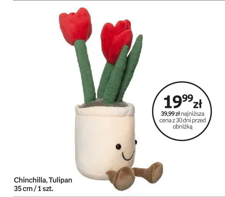 Maskotka Chinchilla Tulipan 35cm promocja w Empik