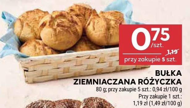Bułka ziemniaczana różyczka promocja w Stokrotka