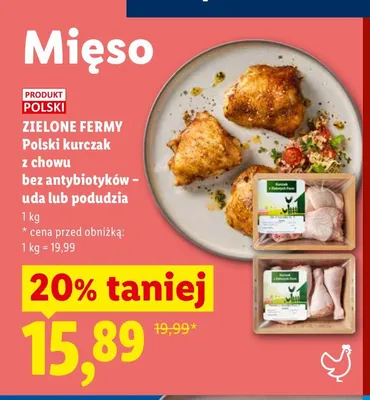 Polski kurczak z chowu bez antybiotyków - podudzia Zielone Fermy promocja w Lidl