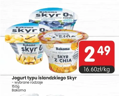 Jogurt typu islandzkiego Skyr Bakoma promocja w Market Point