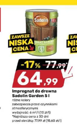 Impregnat do drewna Sadolin Garden promocja w Bricomarche
