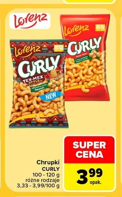 Chrupki Curly Tex-Mex Style promocja w Carrefour Market