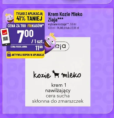 Krem Kozie Mleko Ziaja promocja w POLOmarket