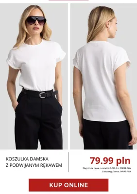 Koszulka damska z podwijanym rękawem BIG STAR promocja w BIG STAR