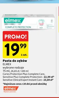 Pasta do zębów Elmex Sensitive Plus Complete Protection promocja w Intermarche