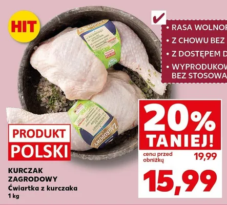 Ćwiartka z kurczaka Zagrodowy promocja w Kaufland