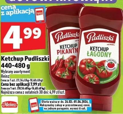Ketchup pikantny promocja w TOPAZ