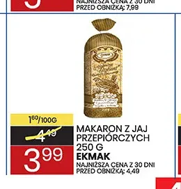 Makaron z jaj przepiórczych Ekmak promocja w Wafelek