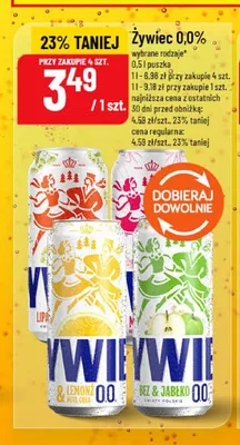 Piwo bezalkoholowe Żywiec Bez & Jabłko promocja w POLOmarket