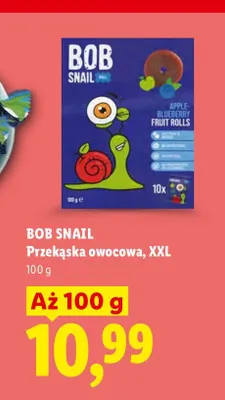 Przekąska owocowa Bob Snail XXL promocja w Lidl