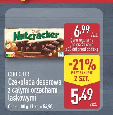 Czekolada deserowa z całymi orzechami laskowymi Choceur promocja w Aldi