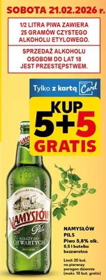 Piwo 5,8% alk. 0,5l butelka bezwrotna promocja w Kaufland