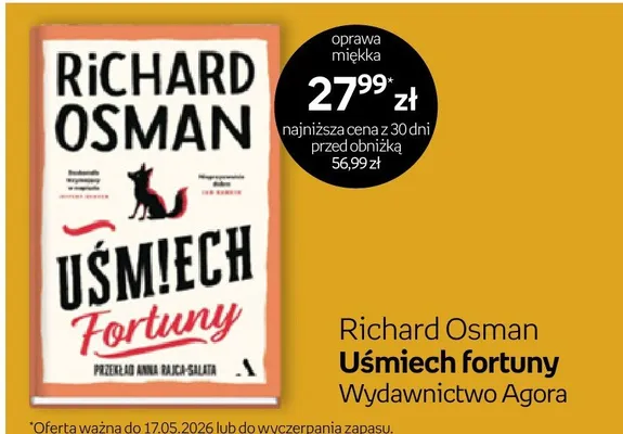 Książka Uśmiech fortuny Richard Osman oprawa miękka promocja w Empik