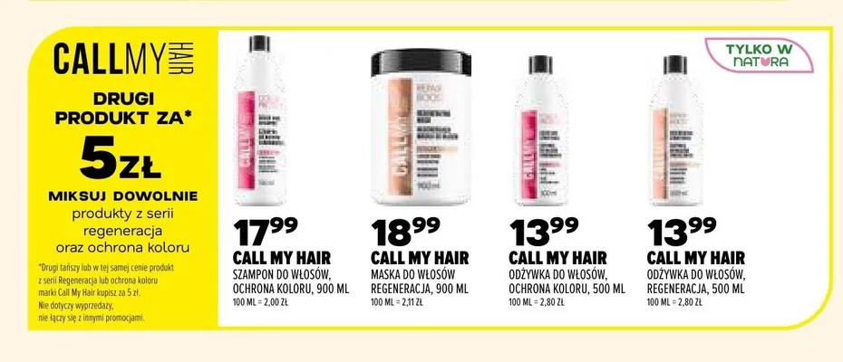 Maska do włosów Call My Hair Regeneracja promocja w Drogerie Natura