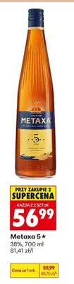 Metaxa 5* 38% promocja w Biedronka