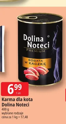 Karma dla kota Dolina Noteci Premium bogata w kaczkę promocja w Leclerc