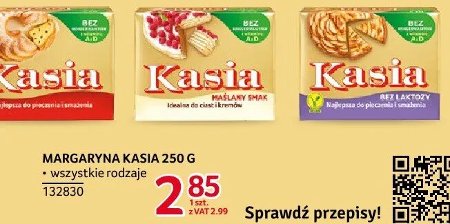 Margaryna Kasia 250 g wszystkie rodzaje promocja w Selgros