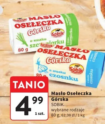 Masło osełeczka górska Sobik promocja w Intermarche