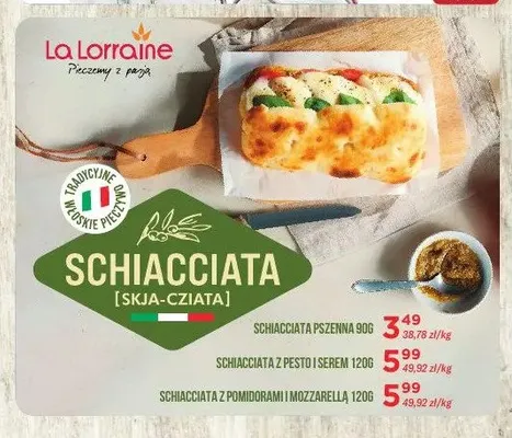 Schiacciata pszenna La Lorraine promocja w Tomi Markt