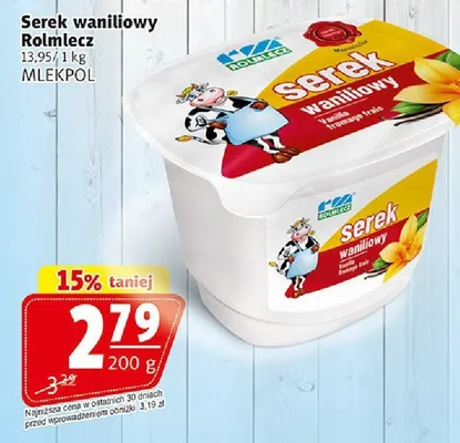 Serek waniliowy Rolmlecz Mlekpol promocja w Prim Market