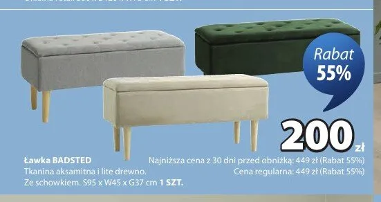Ławka Badsted promocja w Jysk