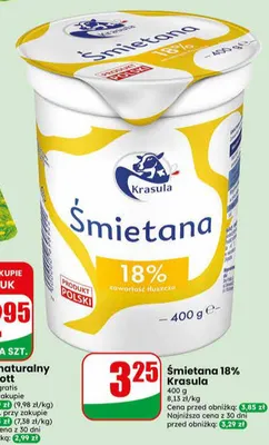 Śmietana 18% Łaciata promocja w Dino