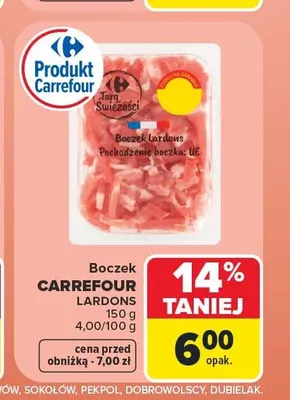 Boczek Carrefour Lardons promocja w Carrefour