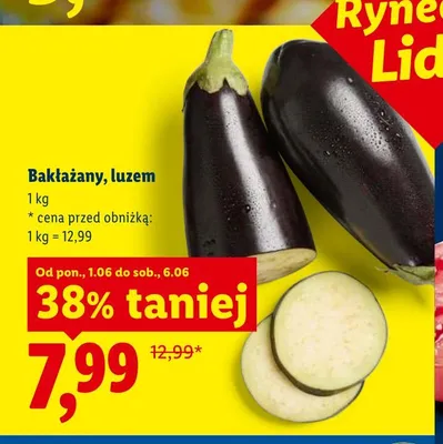 Bakłażany luzem promocja w Lidl