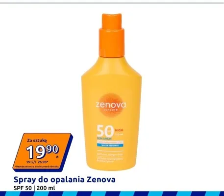 Spray do opalania Zenova SPF 50 promocja w Action