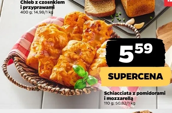 Schiacciata z pomidorami i mozzarellą promocja w Netto