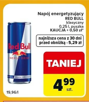 Napój energetyzujący Red Bull klasyczny promocja w Carrefour Express