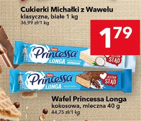 Wafel Princessa Longa kokosowa, mleczna promocja w LEWIATAN