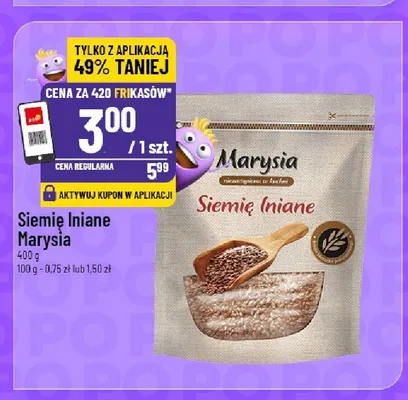 Siemię lniane Marysia promocja w POLOmarket
