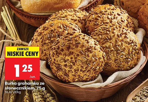 Bułka grahamka ze słonecznikiem promocja w Biedronka