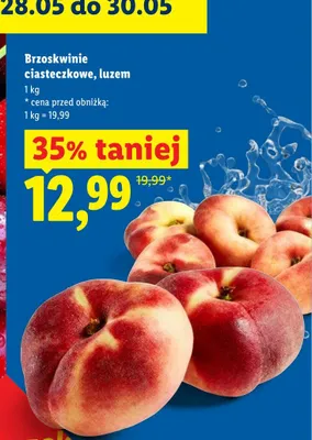 Brzoskwinie ciasteczkowe luzem promocja w Lidl