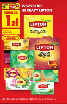 Napar ziołowy Lipton Trawienie z aloesem promocja w Biedronka