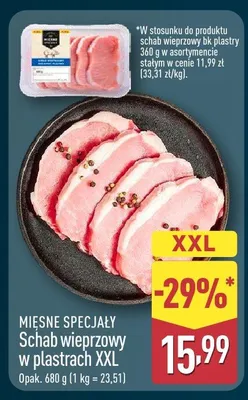 Schab wieprzowy w plastrach XXL promocja w Aldi