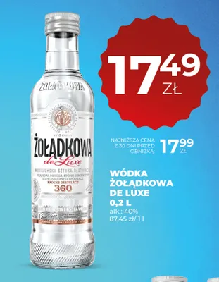 Wódka Żołądkowa de Luxe promocja w Duży Ben