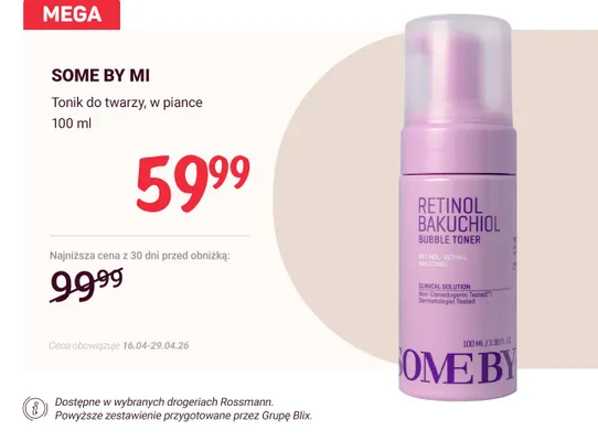 Tonik do twarzy w piance promocja w Rossmann