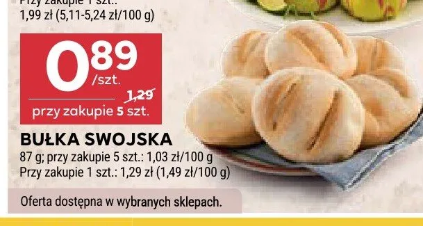 Bułka swojska promocja w Stokrotka
