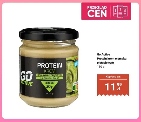 Protein krem o smaku pistacjowym Go Active promocja w Biedronka