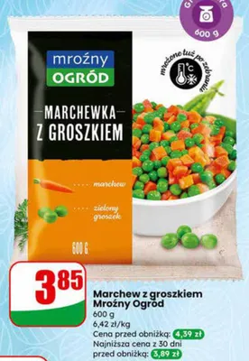 Marchew z groszkiem promocja w Dino
