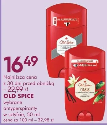 Antyperspiranty OLD SPICE wybrane antyperspiranty w sztyfcie promocja w Makro