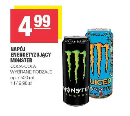 Napój energetyzujący Monster Juiced Mango Loco promocja w SPAR