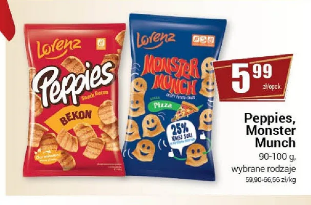 Chrupki Monster Munch Pizza Lorenz promocja w Premium Nasz Sklep