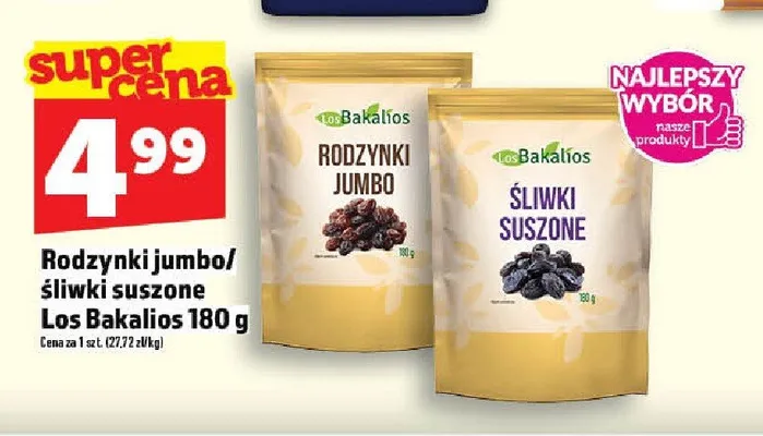 Rodzynki jumbo Los Bakalios promocja w TOPAZ