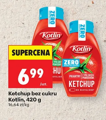Ketchup pikantny bez cukru Kotlin promocja w Biedronka