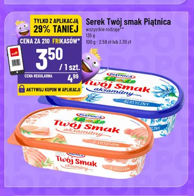 Serek Twój Smak aksamitny z łososiem Piątnica promocja w POLOmarket